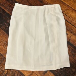 J. Tiktiner Silk White Pencil Skirt Vintage - made in Nice France size 38 US 6
